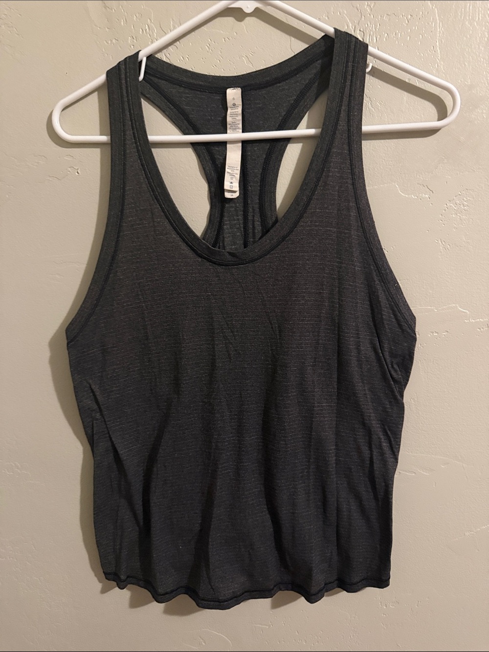 lululemon athletica Charcoal Racerback Tank with Back Tie - Dark Gray